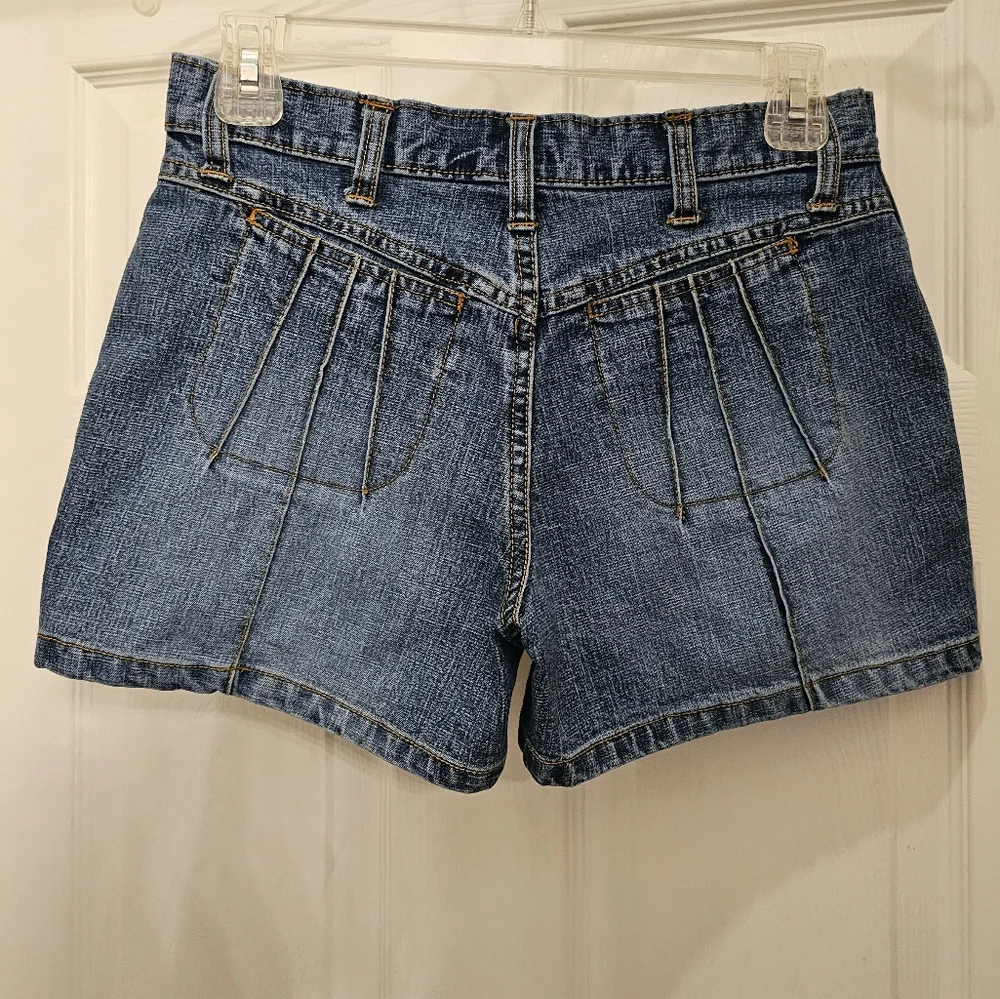 Juniors 5 No Boundaries Stretch Denim Blue Jean 5 Pocket Shorts